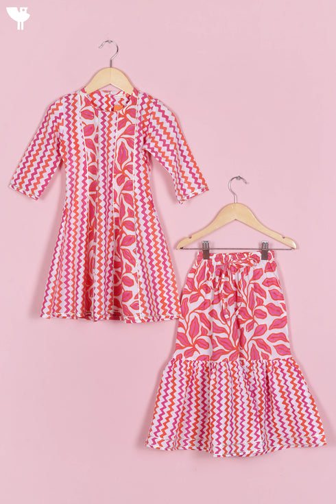 Cotton Sharara Set In Block Print